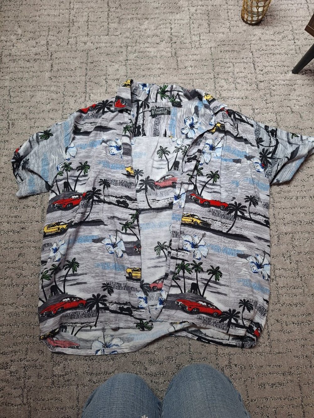Grey Automotive Hawaiian Shirt